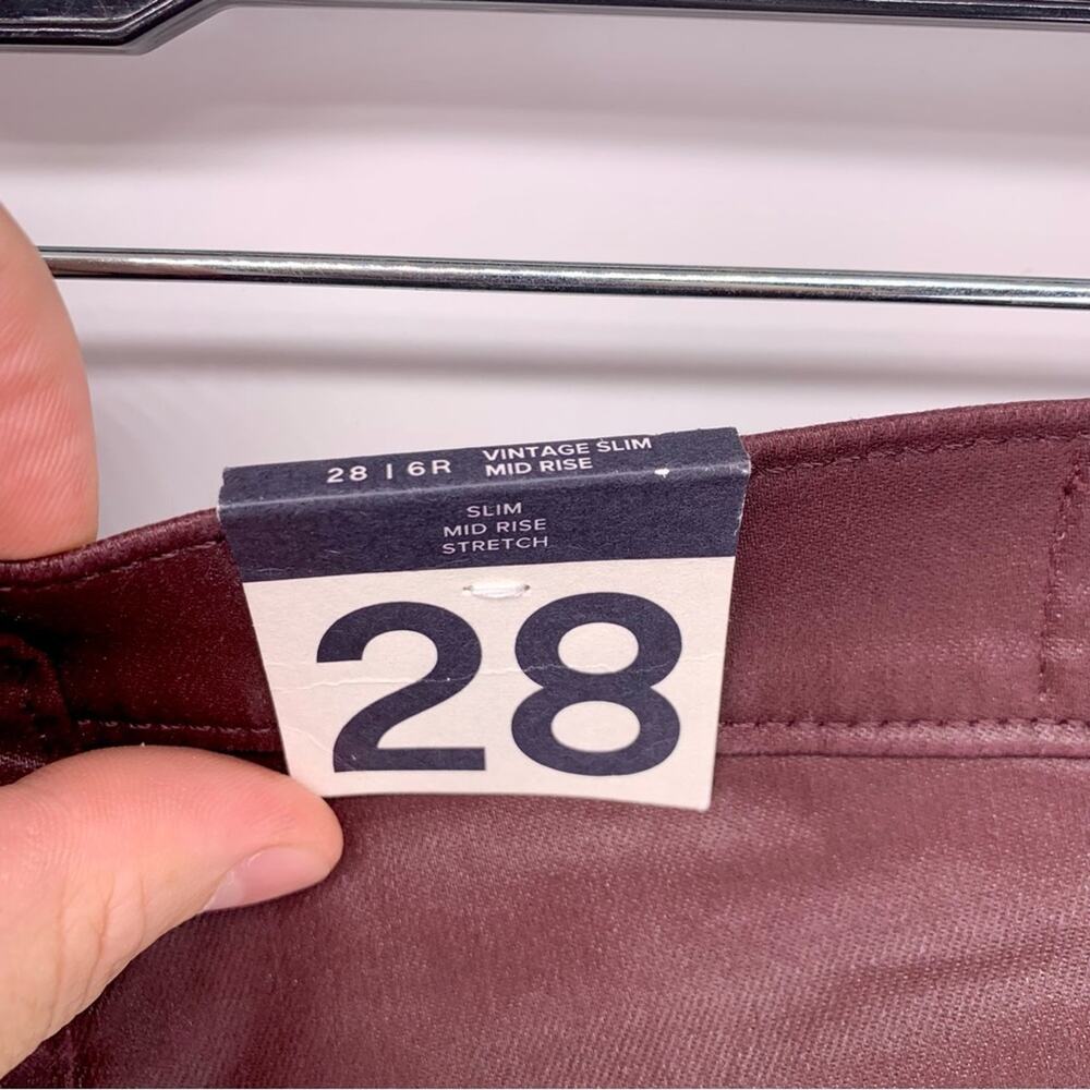 Gap Vintage Slim Coated Mid Rise Jeans Women’s Size 28 - Picture 9 of 11